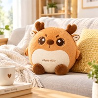 Peluche Cerf Mignon Personnalisé, Jouet en Peluche Cerf Personnalisé, Cadeau d'Anniversaire pour Enfants, Cadeau de Fête, Décoration de Fête à Domicile, Jouet Personnalisé
