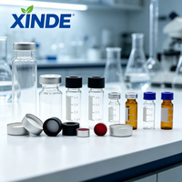 Flacons en verre pharmaceutique XINDE à design tubulaire transparent avec ouverture facile, différentes tailles pour perfusion médicale
