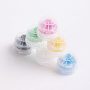 <b>28mm</b> Tamper Evident Plastic Sport Water Juice Flip Open Top Cap Dome Bottle Cap with Silicone Valve - Product Image 2