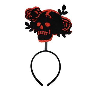Diadema <span class=keywords><strong>de</strong></span> Fieltro con Rosas para Halloween, Decoración para Fiestas <span class=keywords><strong>de</strong></span> <span class=keywords><strong>Carnaval</strong></span>, Accesorios para el Día <span class=keywords><strong>de</strong></span> Muertos - Product Image 3