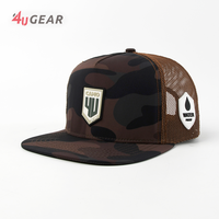 Casquettes 4UGEAR personnalisées, acceptant le paiement PayPal, avec patch brodé, casquette snapback 5 panneaux style néerlandais 4U, casquettes trucker pour homme