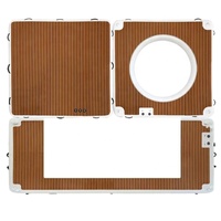 Plateforme de loisirs modulaire flottante gonflable Coral Club Blue Canopy avec piscine ronde, en EVA et imitation teck, pour yacht