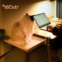 2025 meubles de luxe pour animaux de compagnie robuste chat bureau lit hamac lavable doux tapis en peluche Style solide pour chats d'intérieur en bois Sisal Carton