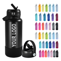 Tasses de voyage personnalisées en acier inoxydable, bouteilles d'eau à double paroi isolées sous vide, 18 oz, 32 oz, fabricant d'articles de boisson OEM ODM