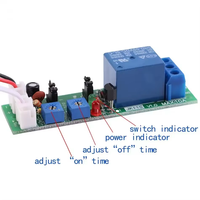 Module de relais temporisé à cycle réglable, interrupteur marche/arrêt, carte de relais, contrôleur de relais de synchronisation électrique DC 5V 12V 24V