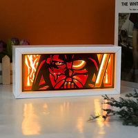 Lampe de chevet LED 3D en papier découpé, figurine de personnage de dessin animé, veilleuse décorative pour chambre, cadeau anime
