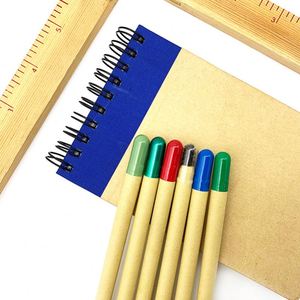Bolígrafos Promocionales Ecológicos de Papel Kraft Plantable con Logotipo Personalizado, Tinta Negra/Azul, Impresión Serigráfica - Product Image 2