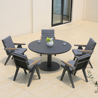 OSMEN Table de salle à manger ronde de style simple Mini Assouan pour l'extérieur, restaurant et centre de jardin
