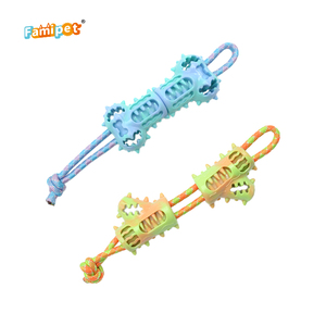 Famipet üretici toptan yeni tasarım köpek diş temizleme dayanıklı Tpr interaktif köpek römorkör halat oyuncak Pet çiğnemek oyuncak - Product Image 4