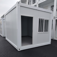 Maison conteneur modulaire démontable de 10 pieds x 20 pieds, avec structure en acier galvanisé, réutilisable, bureau préfabriqué en conteneur