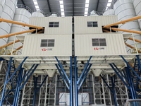 Containerisierte Betonmischanlage Zementsilo Schneckenförderer Vollautomatische Steuerung 60-300m/h für Temporäre Umzugsfähige Anwendungen