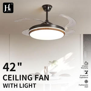 Lustre LED moderne de 42 pouces avec télécommande intelligente, salon, salle à manger, ventilateur de plafond nordique, moteur ABS DC - Product Image 3