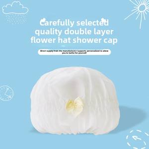 Gorro de Ducha Impermeable de Doble Capa para Mujer con Malla Elástica, Lindo Gorro para el Cabello para Mayor Comodidad en el Baño - Product Image 2