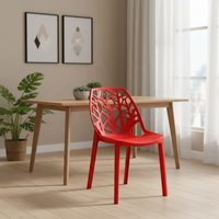 Chaises de salle à manger modernes en plastique, empilables, résistantes aux rayures, pieds antidérapants, utilisation intérieure/extérieure, maison, bureau et restaurant