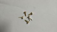 Officemate Fasteners 0.55 Inch Shank Round Head Brass Plated Metal Paper Clips