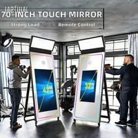 Promo Panas Photo Booth Cermin Ajaib 70" dengan PC Layar Sentuh 43"/32" & Flight Case, untuk Acara Pernikahan & Pesta