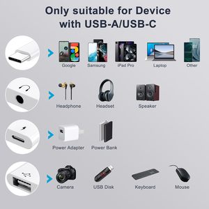 <span class=keywords><strong>Adaptateur</strong></span> casque USB-C vers jack 3,5 mm avec prise en charge OTG et répartiteur auxiliaire pour iPhone/S22/S21/S20/<span class=keywords><strong>iPad</strong></span> Pro/<span class=keywords><strong>Air</strong></span>/Pixel <span class=keywords><strong>4</strong></span> et ordinateurs portables - Product Image 6