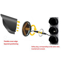 Feux de circulation à flèche LED tricolores à haute luminosité de 500 mm, personnalisés en usine, alimentation secteur, construction en aluminium PC, lampe