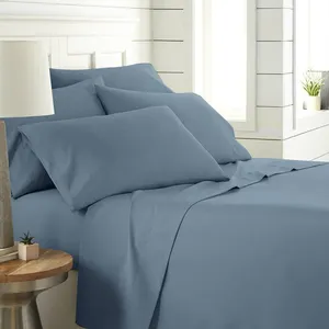 Housses de couette en polyester 100%, pour hôtel, vente en gros, housse de couette et drap, bon marché