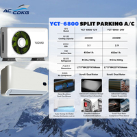 Kit de climatisation de stationnement 12V/24V DC à compresseur mini-split écoénergétique avec télécommande pour camions et bus R134a