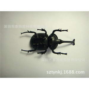 Solar Powered Toy Beetle Black ABS 106x49x42mm <b>Vibration</b> Under Sunlight Educational Science Toy - Product Image 1