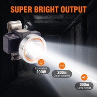 Lampe frontale LED super lumineuse, rechargeable, 250 lumens, étanche, 3 modes, pour activités de plein air