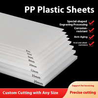 Feuille de plastique PP pure blanche épaisse de 1 à 100 mm, plaque PP