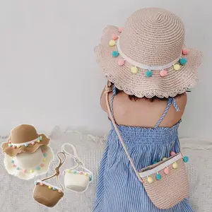 Summer Fashion Children Sunscreen Sun Hat Straw Bag For Girls Cool Hats Girl Cute Breathable Baby accessories