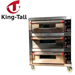 Four à pâtisserie électrique commercial à 3 étages, 3 plateaux, 380V, haute productivité pour le pain, la <span class=keywords><strong>pizza</strong></span>, la cuisine des restaurants - Product Image 1