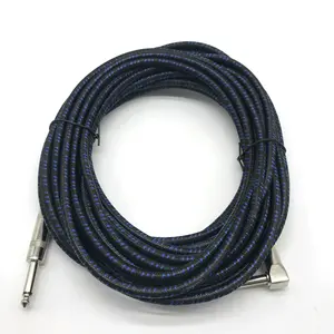 Popular mayor venta bajo precio buena calidad personalizado guitarra instrumento cable guitarra eléctrica cable blanco Negro Azul cable