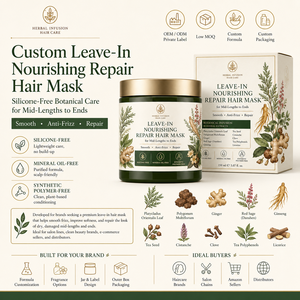 Masque capillaire sans rinçage en gros pour cheveux abîmés, lissant, anti-frisottis, réparateur, sans silicone, fournisseur d'emballages personnalisés - Product Image 5