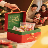 Boîtes à bonbons de Noël avec finition en velours de luxe de qualité supérieure Cadeaux de vacances haut de gamme UV modernes avec fermeture magnétique en relief en feuille d'or