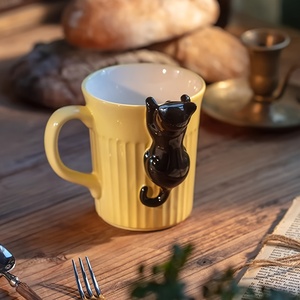 Ensemble de tasses et plateaux en céramique de style <span class=keywords><strong>dessert</strong></span> créatif avec détails de paillettes - Compatible lave-vaisselle et micro-ondes - Marque EHG - Pour la maison, les cafés et les cadeaux - Product Image 6
