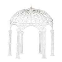 S140 mariage événement décor Mandap mariage Chuppah fer pavillon Gazebo jardin blanc Chuppah métal auvent