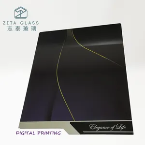 הדפסת משי דיגיטלית תלת מימדית מחוסמת באיכות הטובה ביותר מקרר זכוכית מחוסמת לוחות זכוכית דקורטיביים לדלת מקרר