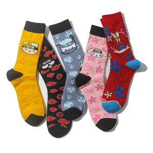 Nuovi cartoni animati Anime calcetine di cotone Funky calzini divertenti da uomo Skarpetki Chaussettes donne novità Crew calzini - Product Image 2