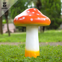 Lampes solaires LED en résine de fibre de verre en forme de champignon, étanches, pour la décoration de jardin et de paysage de villa