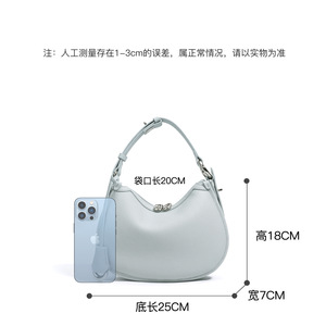 Borsa a tracolla/crossbody da donna Lecynbay, nuova collezione Primavera-Estate 2026, in vera pelle con chiusura ZIP, stile Normcore/minimalista, semplice - Product Image 5