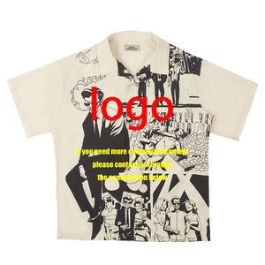 <span class=keywords><strong>T</strong></span>-shirts pour hommes avec impression de bande dessinée originale dessinée à la main, style rétro, de haute qualité, pour couples - Product Image 2