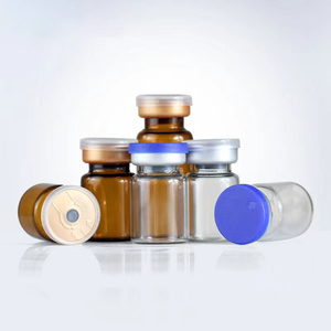 Tube à essai pharmaceutique miniature en verre borosilicate transparent 3ml 5ml 10ml 20ml, flacon de pénicilline avec bouchon en caoutchouc et capuchon en aluminium - Product Image 2