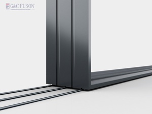 Nuevos productos personalizados, diseño semiautomático de parrilla de doble acristalamiento, puerta corredera de aluminio blanco con pantalla sin marco - Product Image 4