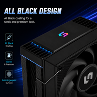 Nouveauté : Ventilateur de refroidissement CPU en aluminium à 4 tuyaux avec éclairage ARGB pour boîtier d'ordinateur PC, compatible avec les processeurs I3/i5/i7/i9 pour jeux sur PC