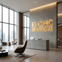 Enseigne lumineuse 3D extérieure à lettres en relief, enseigne en acrylique rétroéclairée, logo d'entreprise personnalisé, enseignes LED illuminées, néon pour devanture de magasin
