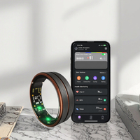 Anneau intelligent avec moniteur de fréquence cardiaque, boîtier en plastique, acier inoxydable, navigation GPS, charge sans fil, étanche IP68, compatible Android