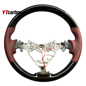 พวงมาลัยหนังแท้ลายไม้สไตล์วินเทจ YTcarbon สำหรับ Leaf 17+ <span class=keywords><strong>Nismo</strong></span> อะไหล่ตกแต่งภายในรถยนต์ JDM - Product Image 3