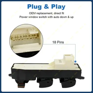 84820-12480 Interruptor Maestro de Elevalunas Eléctrico de 18 Pines para <span class=keywords><strong>Toyota</strong></span> Corolla Camry 2002-2006, para <span class=keywords><strong>Toyota</strong></span> <span class=keywords><strong>Sienna</strong></span> 2004-2009 84820-42090 - Product Image 4
