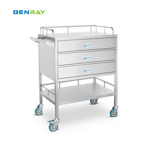 High Quality Hospital Clinic Surgical Cart Stainless Steel Medical Cart <strong>Dressing</strong> Medicine <strong>Trolley</strong> - Product Image 4