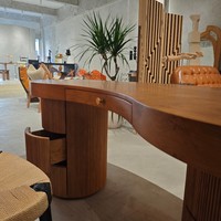Bureau de campagne au design moderne et personnalisable en bois naturel Mobilier de salon Table à thé d'appoint modulaire pour usage domestique