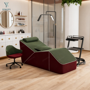 Lit de massage et table de beauté ergonomique beige de luxe moderne pour salon, idéal pour les esthéticiennes et les soins des <span class=keywords><strong>cils</strong></span> - Product Image 5