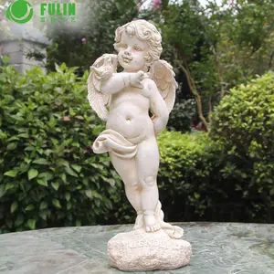 Estátua de anjo de resina para jardim, presentes comemorativos, grave, cúpico, cherub, estatueta de decoração